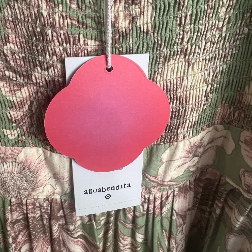 Agua Bendita X Target Green Floral Dress XS NWT - Picture 11 of 11